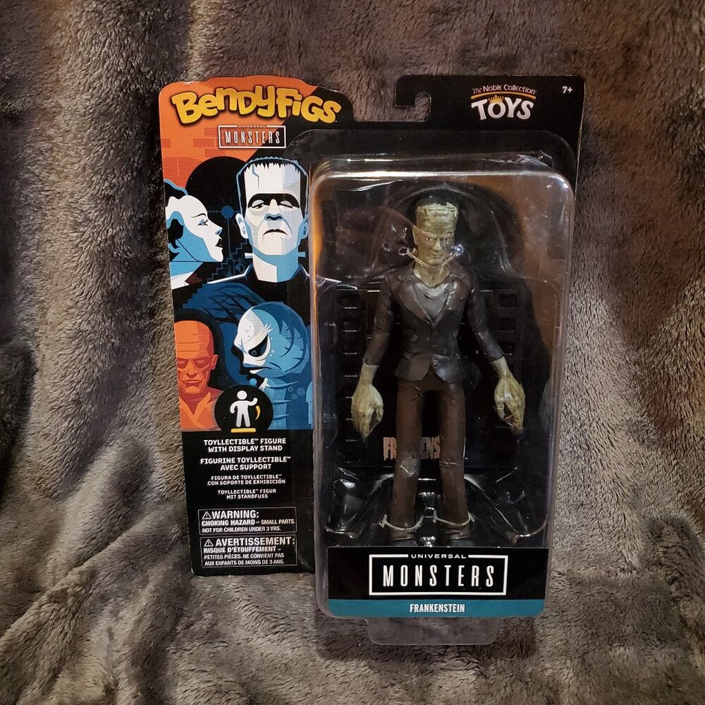 Frankenstein Universal Monsters BendyFigs Noble Collection Figure w/ Stand READ